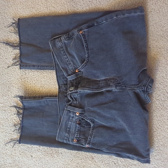 Levi Strauss Black 501 Black Button Fly Jeans - Picture 1 of 8